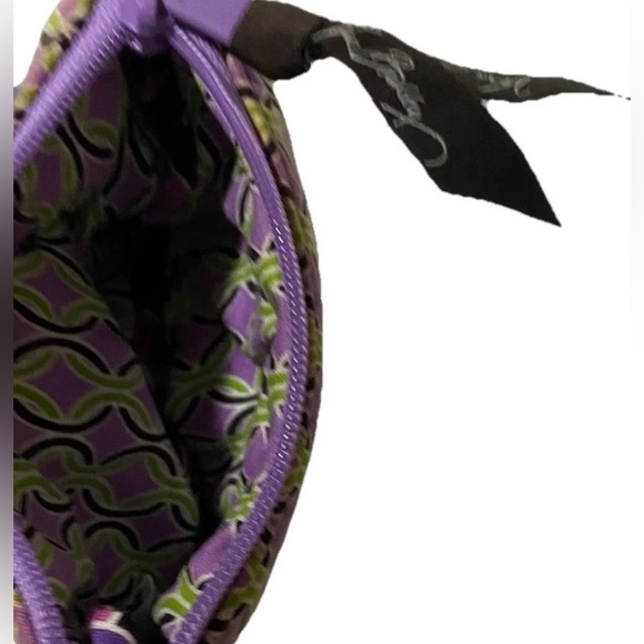 Vera Bradley Purple Punch Coin Purse Brown Purple Green Excellent Condition - Picture 9 of 10